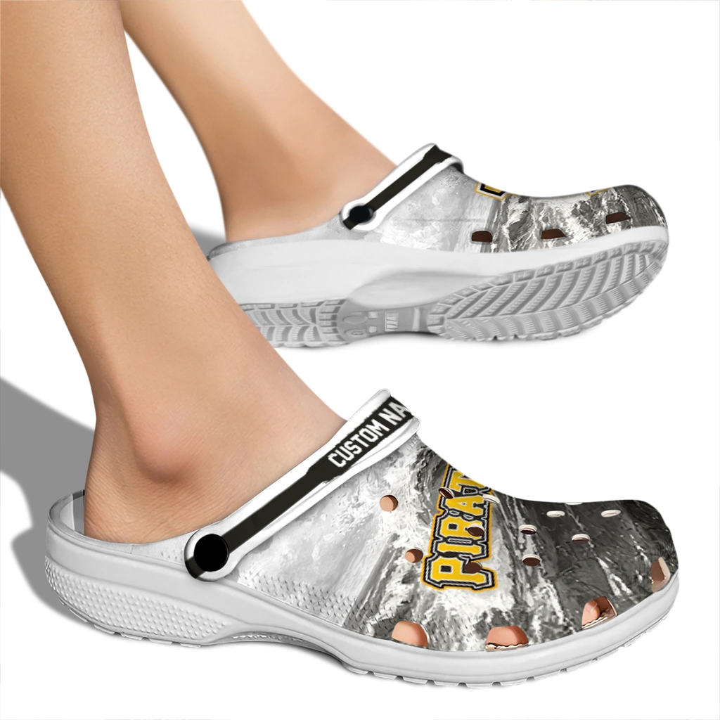 pittsburgh-pirates-clog-customized-wave-swirl-black-white-fashion-forward.webp