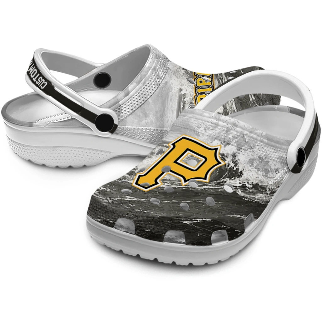 pittsburgh-pirates-clog-customized-wave-swirl-black-white-high-quality.webp