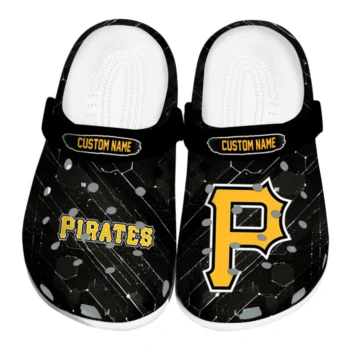 Pittsburgh Pirates Clogs - Personalized Circuit Geometry Black