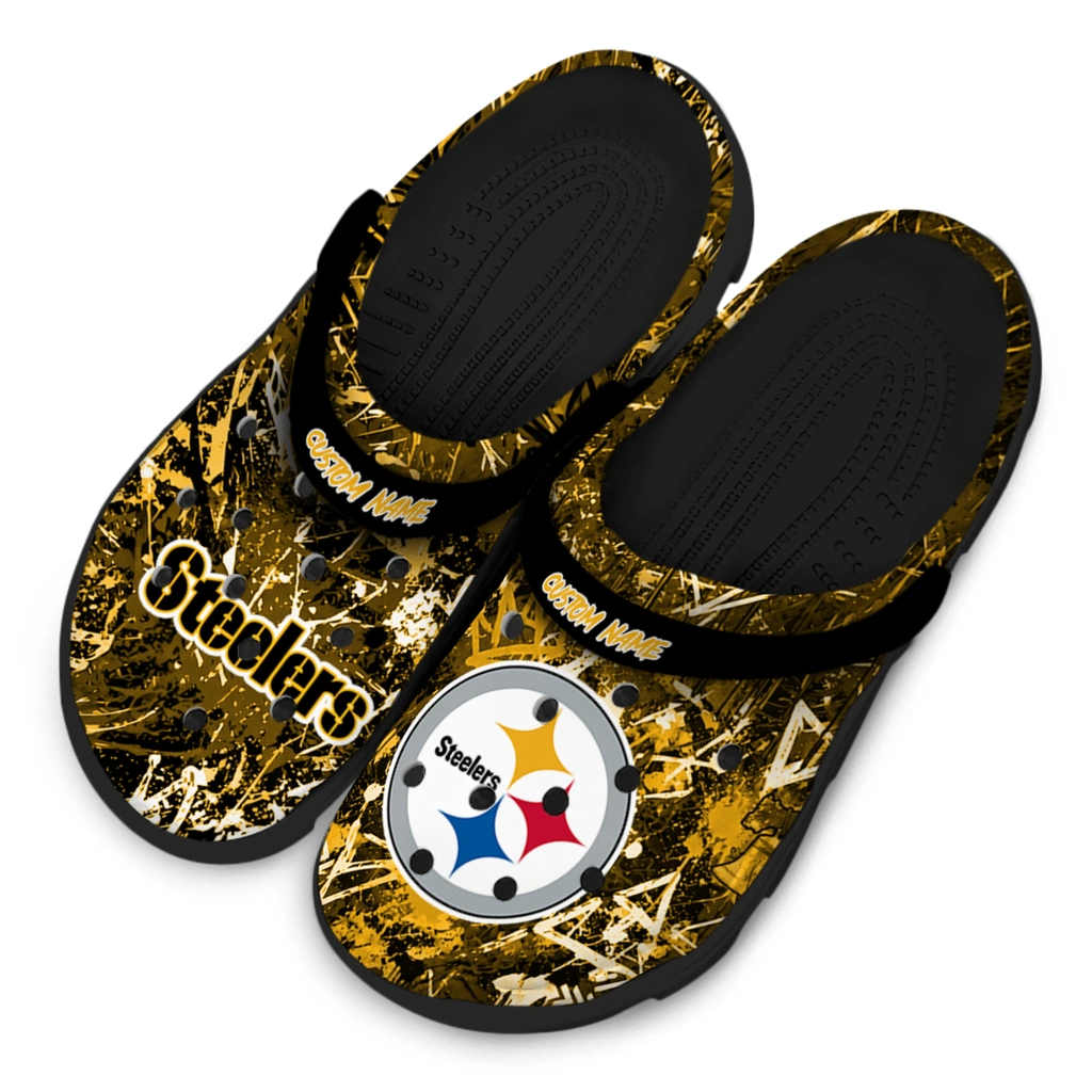 pittsburgh-steelers-clog-custom-graffiti-burst-gold-black-latest-model.webp