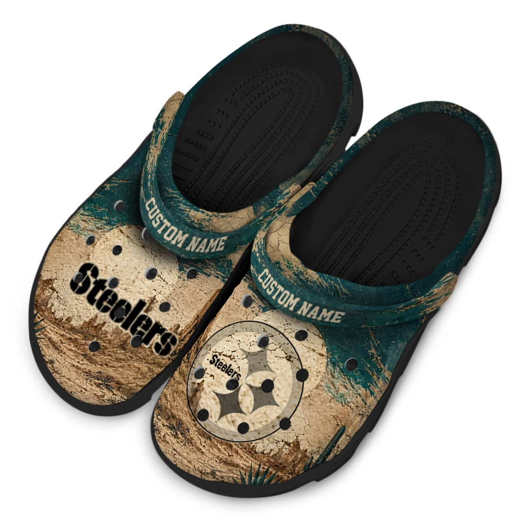 pittsburgh-steelers-clog-customized-cracked-landscape-fir-green-beige-latest-model.webp