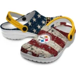 pittsburgh-steelers-clog-customized-distressed-stripes-gold-red-blue-best-selling.webp