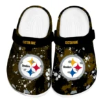 Pittsburgh Steelers Clogs - Personalized Splatter Splash Gold Black 1 pittsburgh-steelers-clog-personalized-splatter-splash-gold-black-best-selling.webp