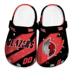 Portland Trail Blazers Clogs - Custom Checkered Streaks Red Black 1 portland-trail-blazers-clog-custom-checkered-streaks-red-black-best-selling.webp