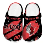 Portland Trail Blazers Clogs - Customized Circuit Geometry Red Black 1 Portland Trail Blazers Clogs – Customized Circuit Geometry Red Black 1