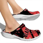 Portland Trail Blazers Clogs – Customized Circuit Geometry Red Black 1