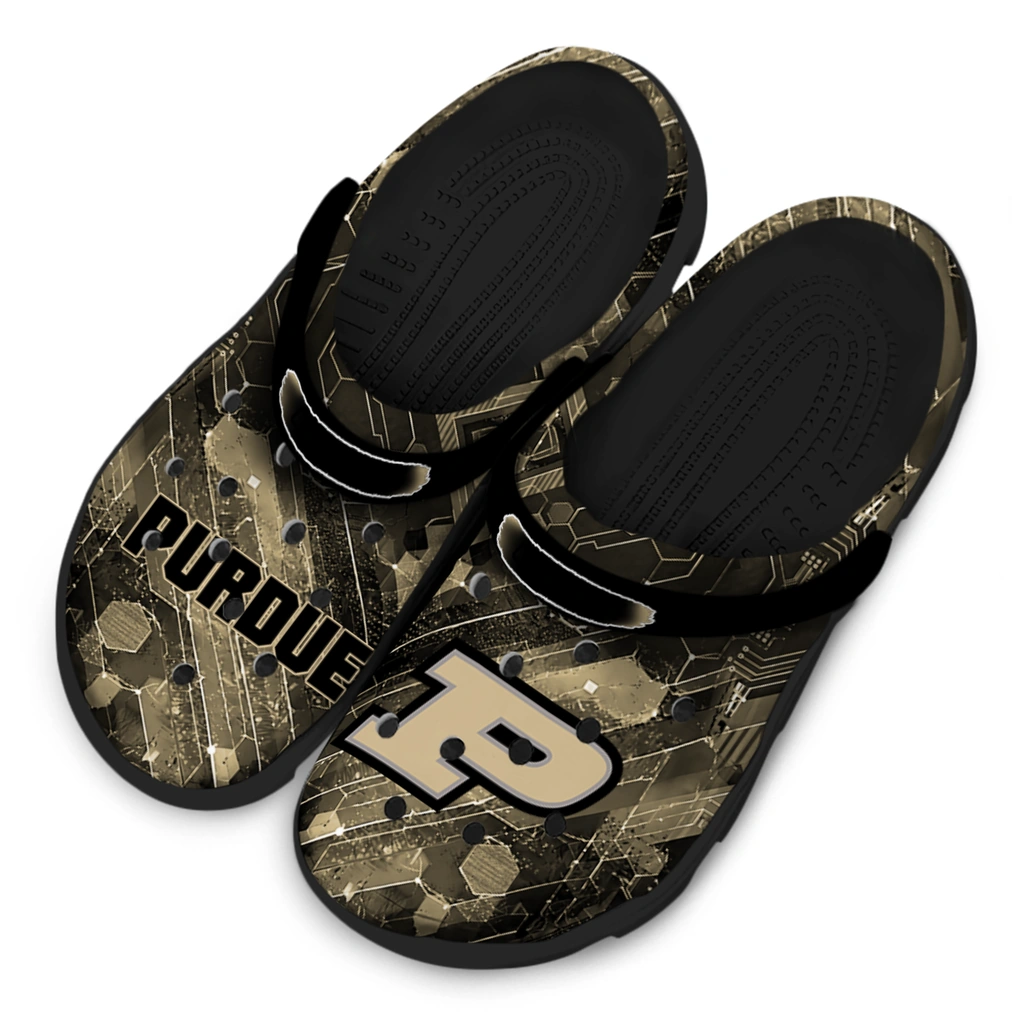 purdue-boilermakers-clog-customized-circuit-geometry-gold-black-latest-model.webp