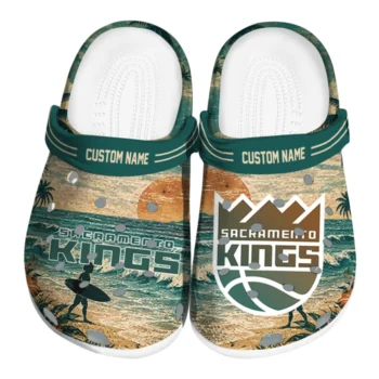 Sacramento Kings Clogs - Custom Wave Scene Fir Green