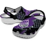 sacramento-kings-clog-customized-checkered-streaks-purple-black-best-selling.webp