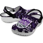 sacramento-kings-clog-customized-graffiti-burst-purple-black-best-selling.webp