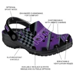 Sacramento Kings Clogs – Personalized Circuit Geometry Purple Black 1