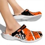 Sam Houston Bearkats Clogs – Personalized Circuit Geometry Orange Black 1