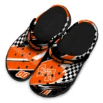 Sam Houston Bearkats Clogs – Personalized Circuit Geometry Orange Black 1