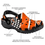 Sam Houston Bearkats Clogs – Personalized Circuit Geometry Orange Black 1