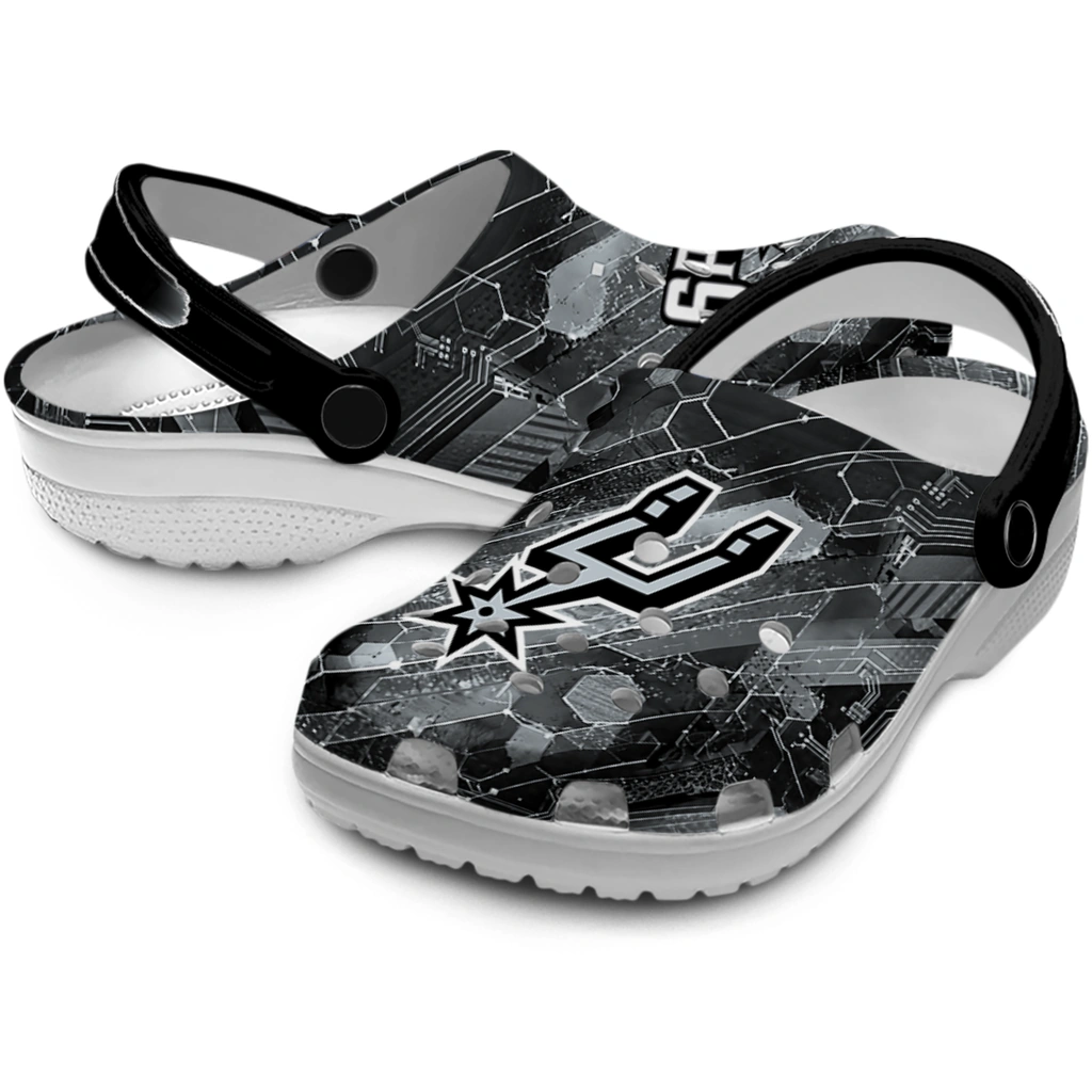 san-antonio-spurs-clog-custom-circuit-geometry-silver-black-high-quality.webp