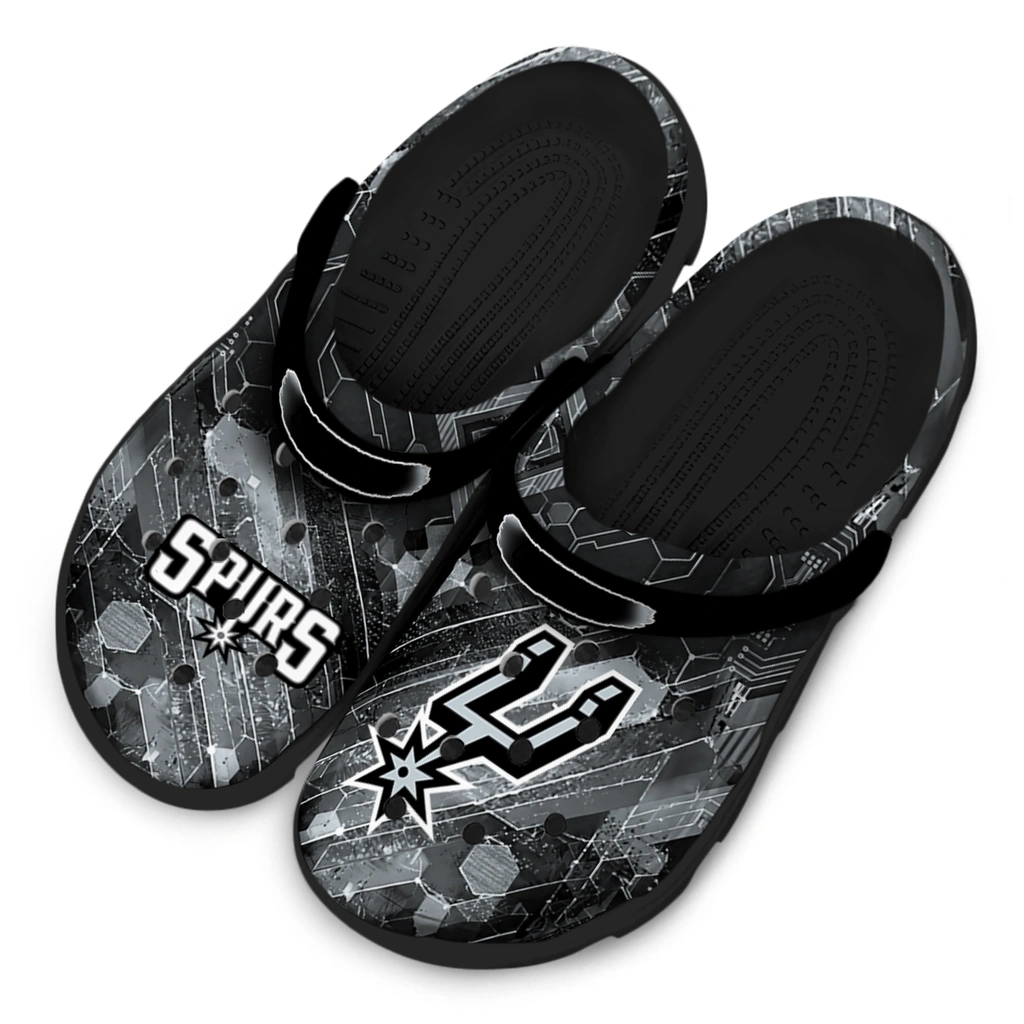 san-antonio-spurs-clog-custom-circuit-geometry-silver-black-latest-model.webp