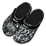 san-antonio-spurs-clog-personalized-graffiti-burst-silver-black-best-selling.webp