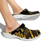San Diego Padres Clogs – Personalized Checkered Streaks Brown Black 1