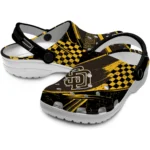 San Diego Padres Clogs – Custom Circuit Geometry Brown Black 1