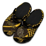 San Diego Padres Clogs – Custom Circuit Geometry Brown Black 1