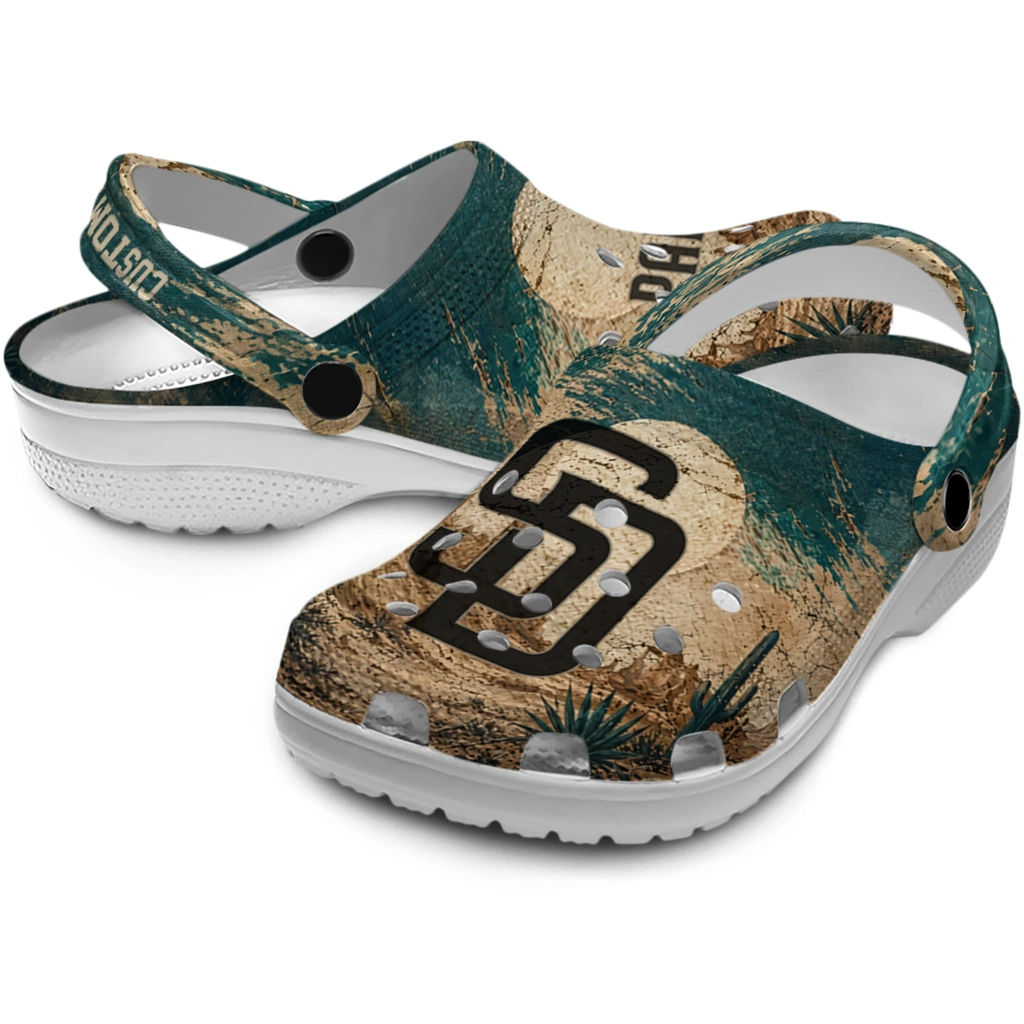 san-diego-padres-clog-custom-cracked-landscape-fir-green-beige-high-quality.webp