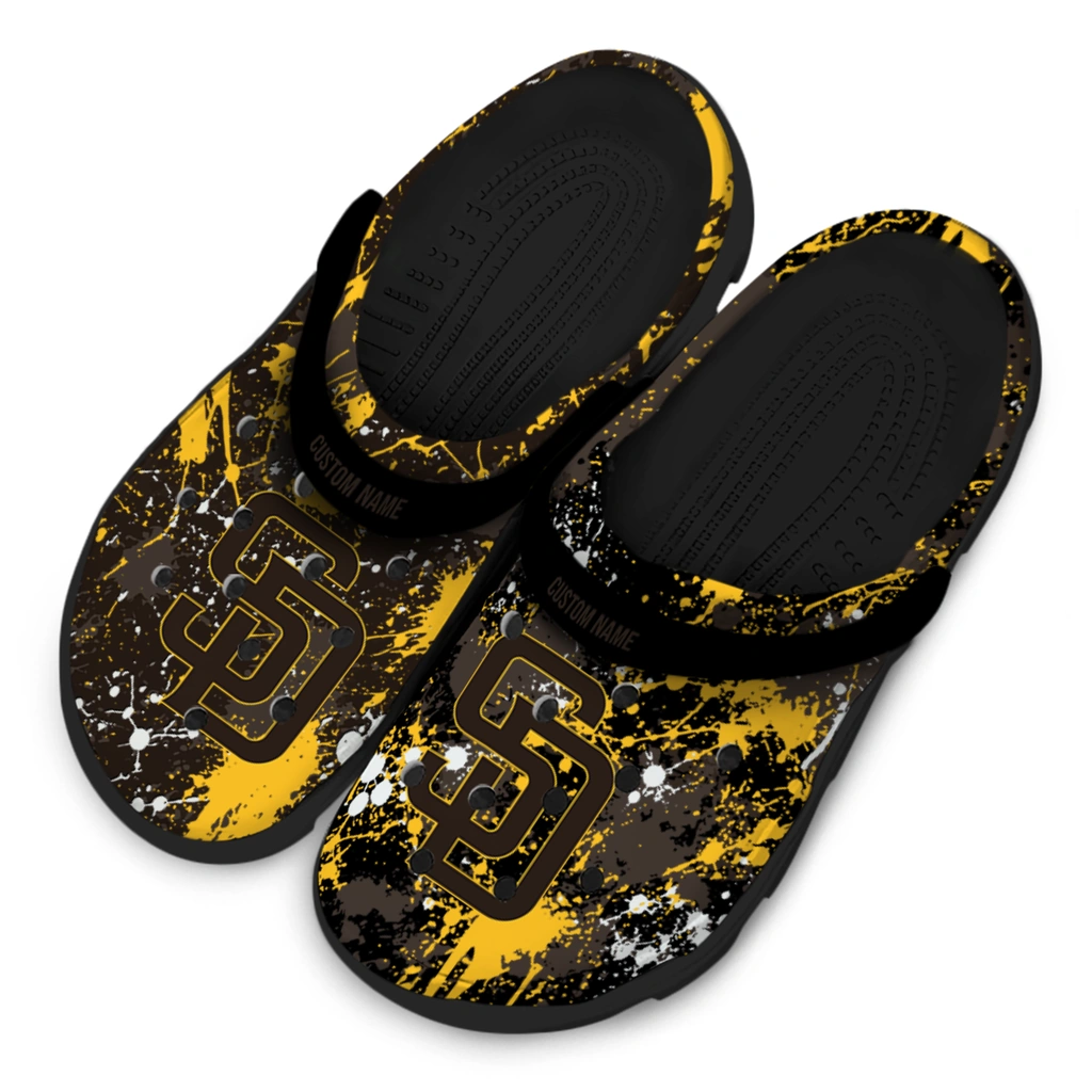 san-diego-padres-clog-customized-splatter-splash-brown-black-latest-model.webp