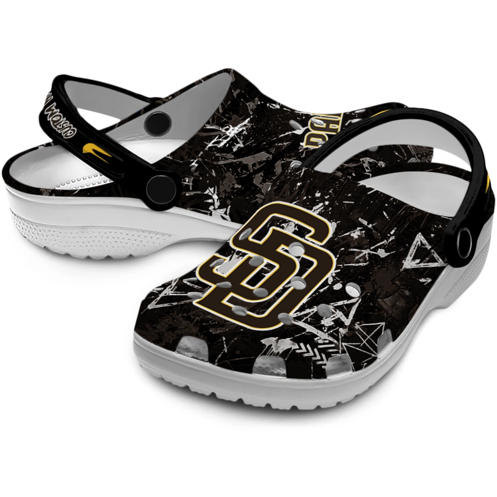 san-diego-padres-clog-personalized-graffiti-burst-brown-black-high-quality.webp