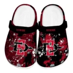 San Diego State Aztecs Clogs - Custom Splatter Splash Red Black 1 san-diego-state-aztecs-clog-custom-splatter-splash-red-black-best-selling.webp