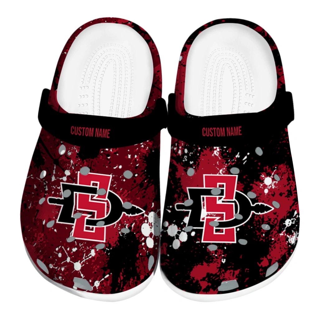 san-diego-state-aztecs-clog-custom-splatter-splash-red-black-best-selling.webp san diego state aztecs clog custom splatter splash red black best selling