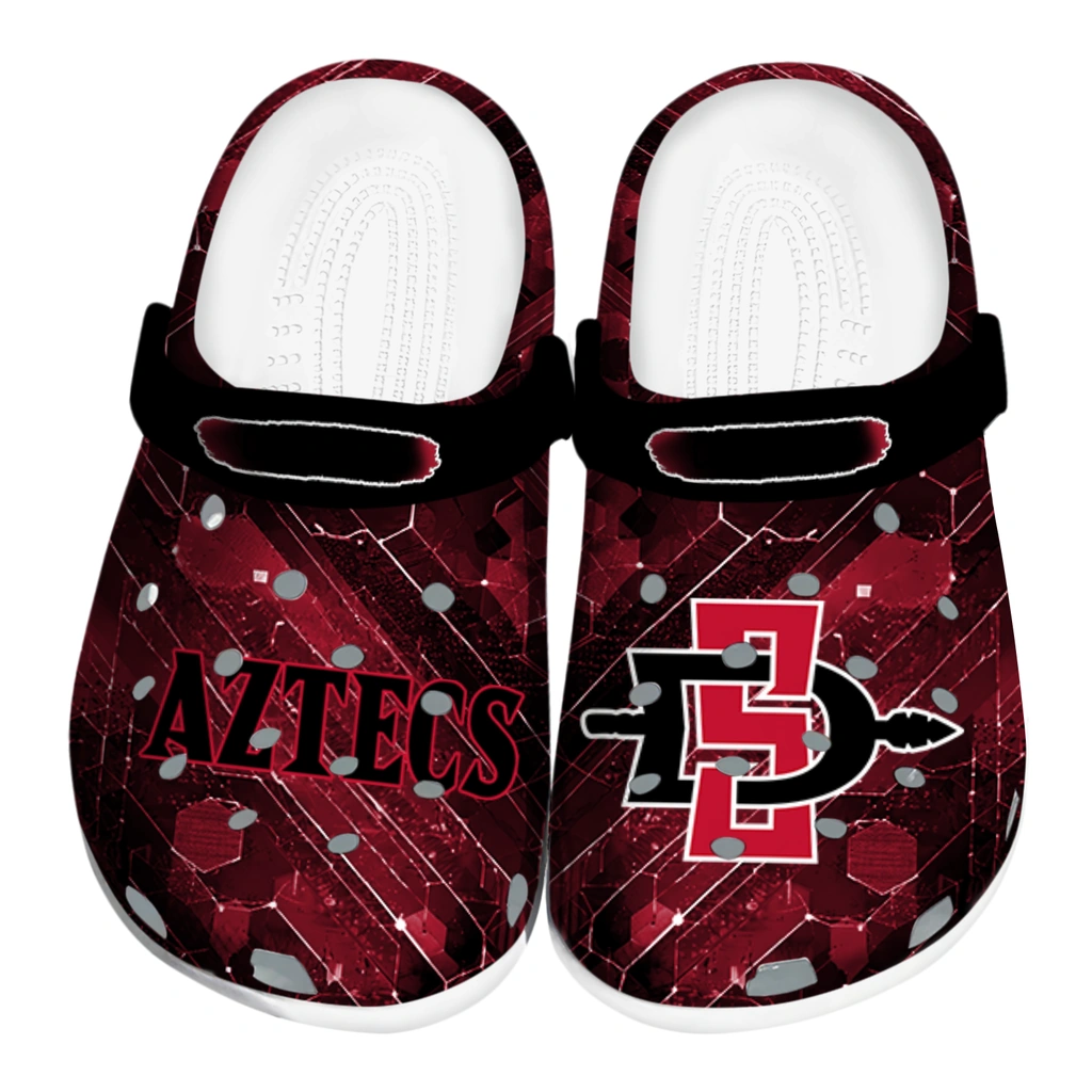 san-diego-state-aztecs-clog-personalized-circuit-geometry-red-black-best-selling.webp san diego state aztecs clog personalized circuit geometry red black best selling