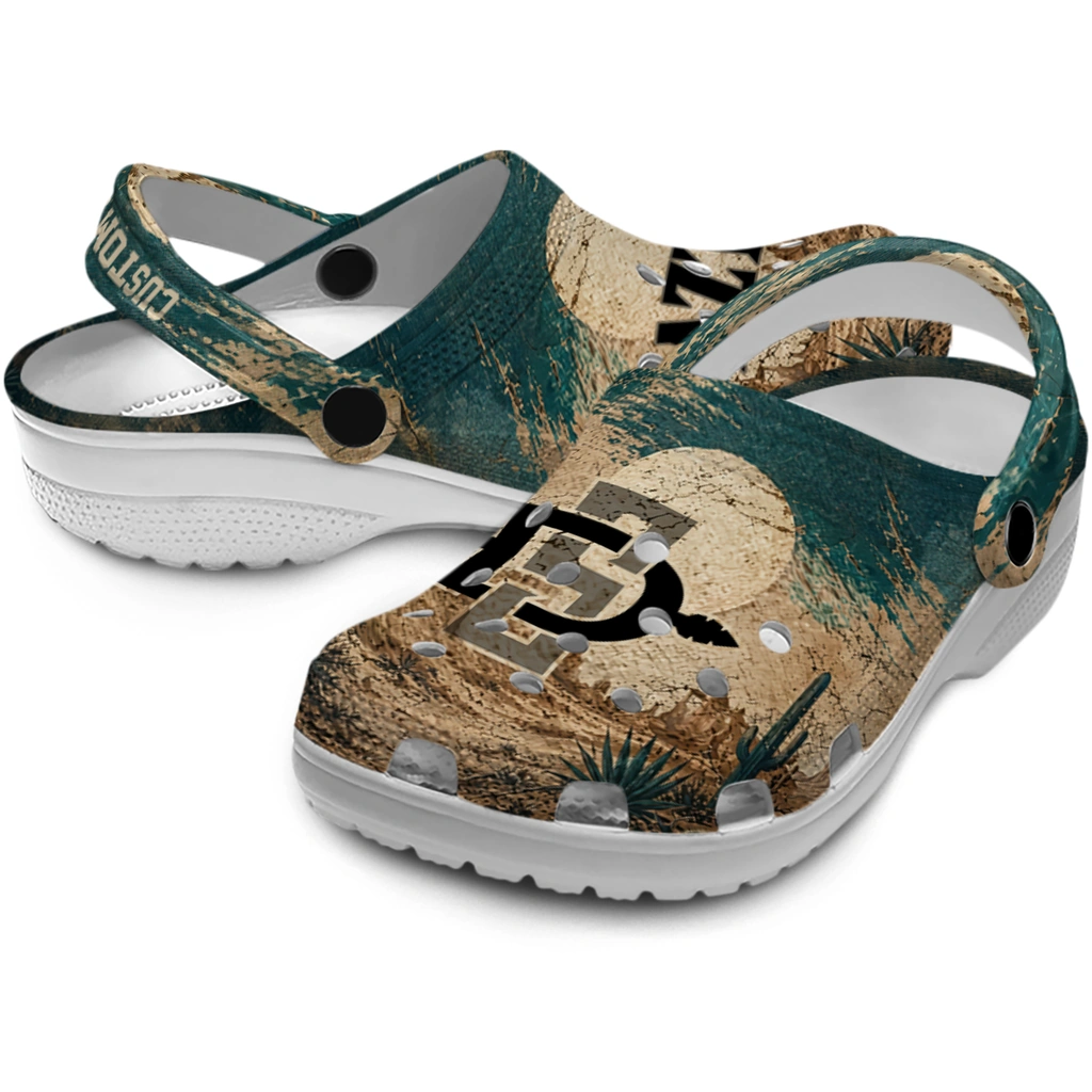 san-diego-state-aztecs-clog-personalized-cracked-landscape-fir-green-beige-high-quality.webp