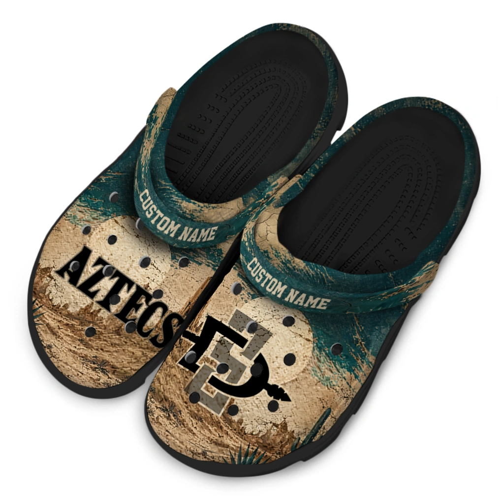san-diego-state-aztecs-clog-personalized-cracked-landscape-fir-green-beige-latest-model.webp