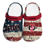 San Diego State Aztecs Clogs - Personalized Distressed Stripes Red Blue 1 san-diego-state-aztecs-clog-personalized-distressed-stripes-red-blue-best-selling.webp