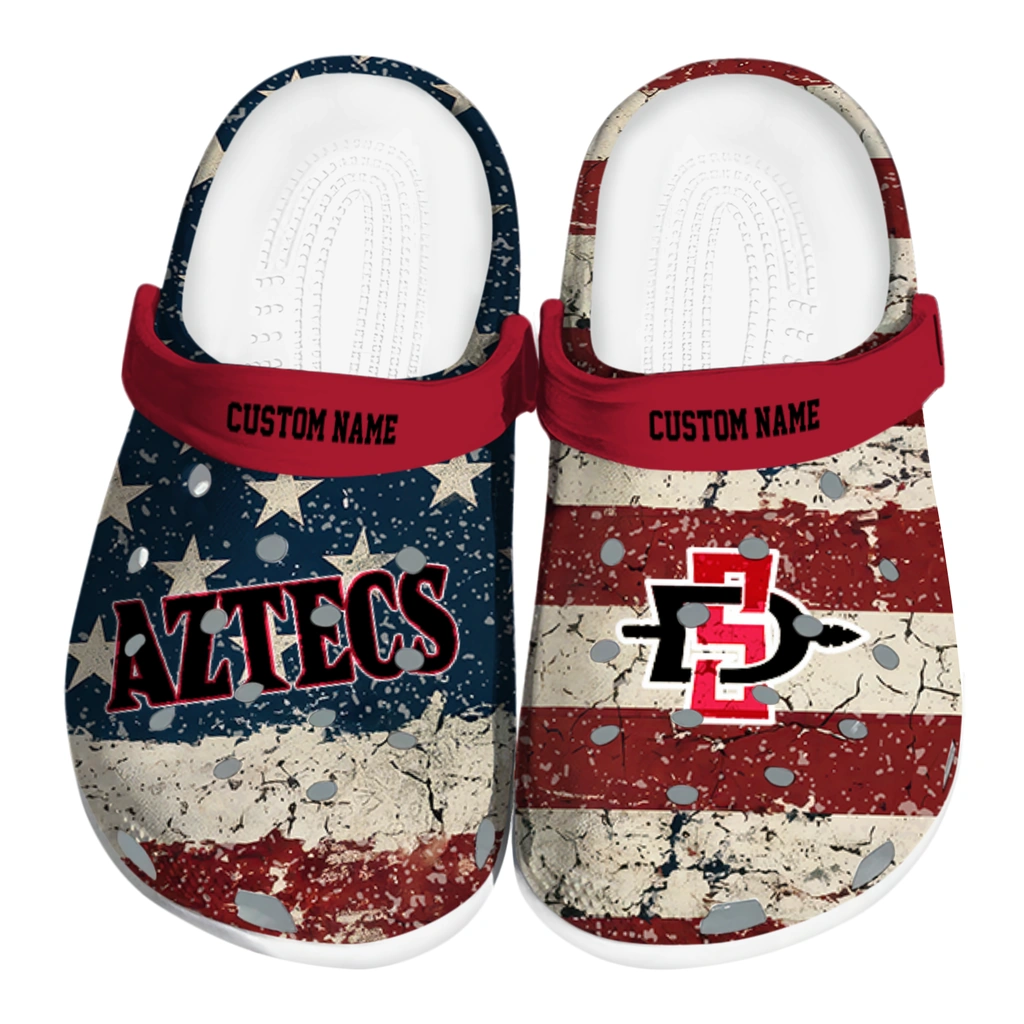san-diego-state-aztecs-clog-personalized-distressed-stripes-red-blue-best-selling.webp san diego state aztecs clog personalized distressed stripes red blue best selling