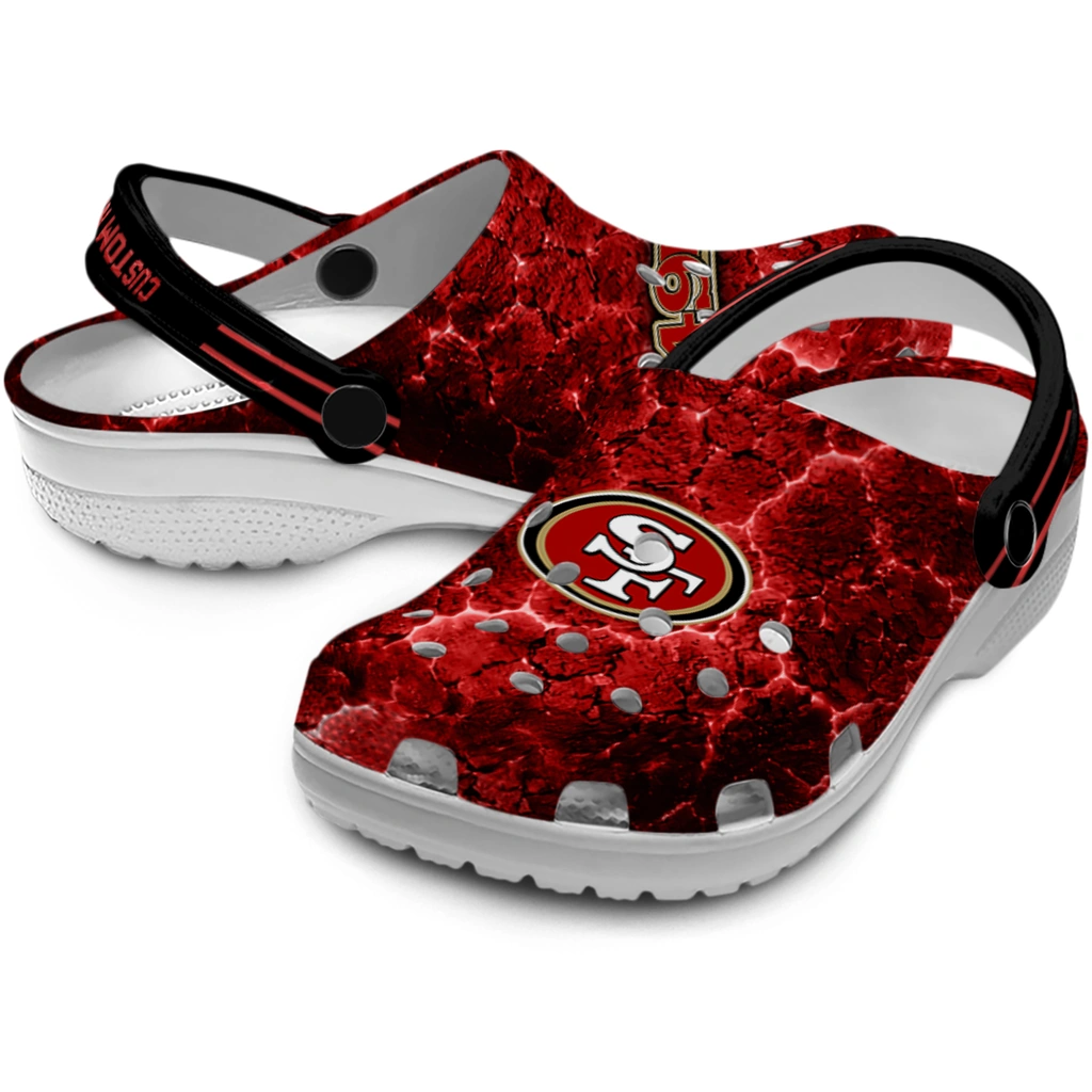 san-francisco-49ers-clog-custom-cracked-energy-red-black-high-quality.webp