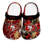 San Francisco 49ers Clogs - Custom Splatter Splash Red Black 1 san-francisco-49ers-clog-custom-splatter-splash-red-black-best-selling.webp