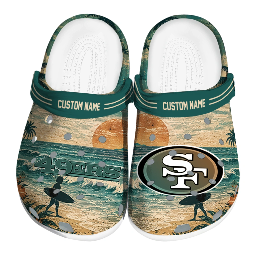 san-francisco-49ers-clog-custom-wave-scene-fir-green-best-selling.webp san francisco 49ers clog custom wave scene fir green best selling
