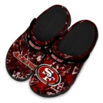 san-francisco-49ers-clog-customized-graffiti-burst-red-black-best-selling.webp