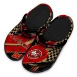 San Francisco 49ers Clogs – Personalized Circuit Geometry Red Black 1