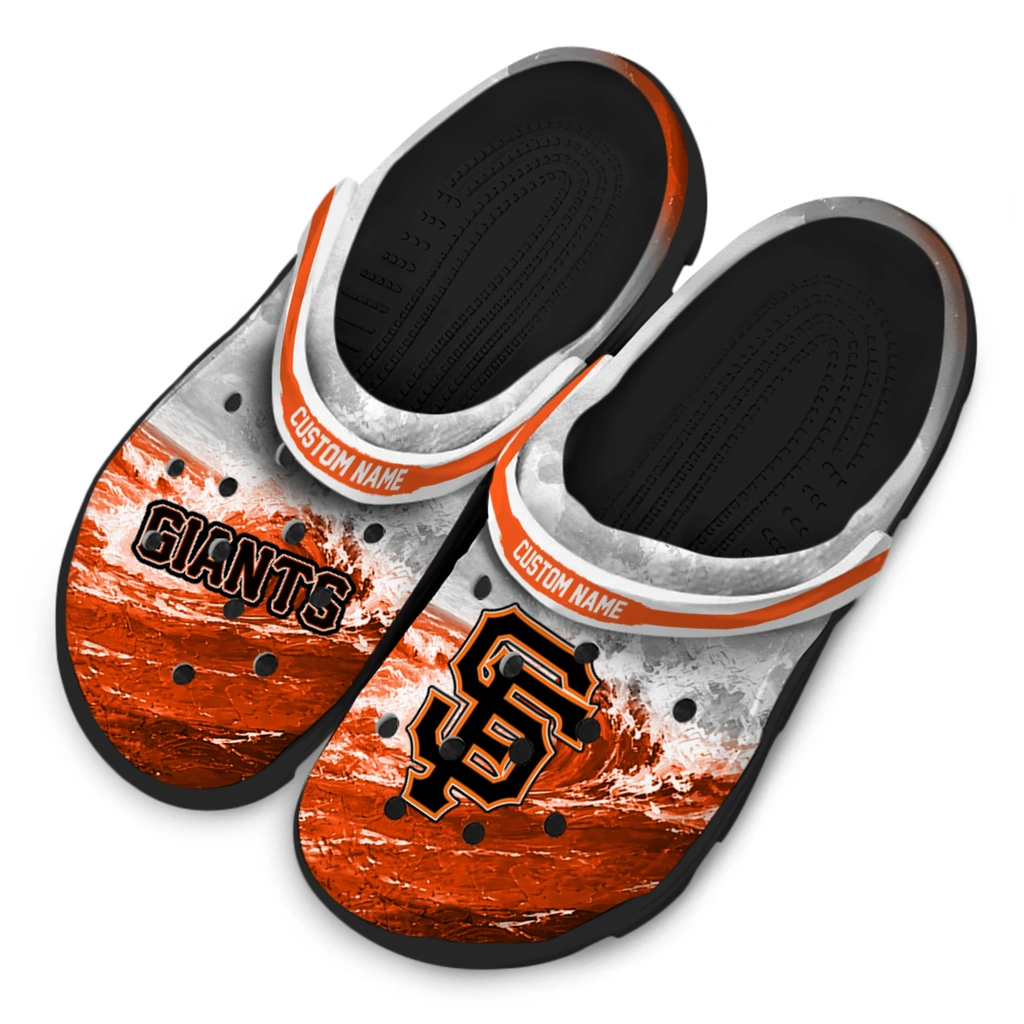 san-francisco-giants-clog-custom-wave-swirl-orange-white-latest-model.webp