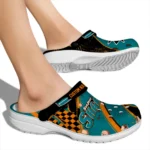 san-jose-sharks-clog-personalized-checkered-streaks-teal-black-best-selling.webp
