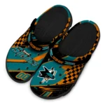 san-jose-sharks-clog-personalized-checkered-streaks-teal-black-best-selling.webp