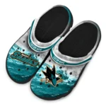 san-jose-sharks-clog-personalized-wave-swirl-teal-white-best-selling.webp