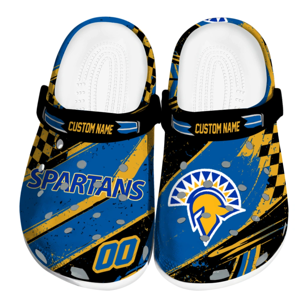 san-jose-state-spartans-clog-custom-checkered-streaks-blue-black-best-selling.webp san jose state spartans clog custom checkered streaks blue black best selling