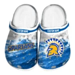 San Jose State Spartans Clogs - Custom Wave Swirl Blue White 1 san-jose-state-spartans-clog-custom-wave-swirl-blue-white-best-selling.webp