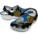 San Jose State Spartans Clogs – Customized Circuit Geometry Blue Black 1