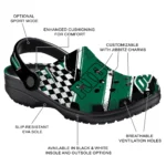 Saskatchewan Roughriders Clogs – Custom Circuit Geometry Green Black 1
