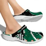 saskatchewan-roughriders-clog-personalized-checkered-streaks-green-black-best-selling.webp