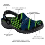 Seattle Seahawks Clogs – Custom Circuit Geometry Blue Black 1