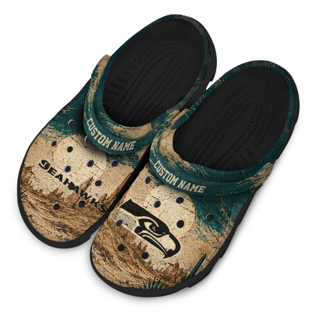 seattle-seahawks-clog-custom-cracked-landscape-fir-green-beige-latest-model.webp